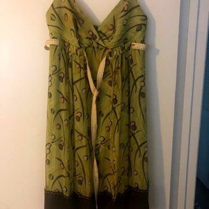 Green strapped summer dress